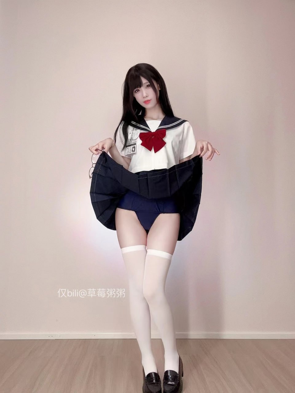 #十万口草莓粥粥 B站No.055期 白丝水手少女【18P】 - 写真摄影作品第15张照片，photo 139182