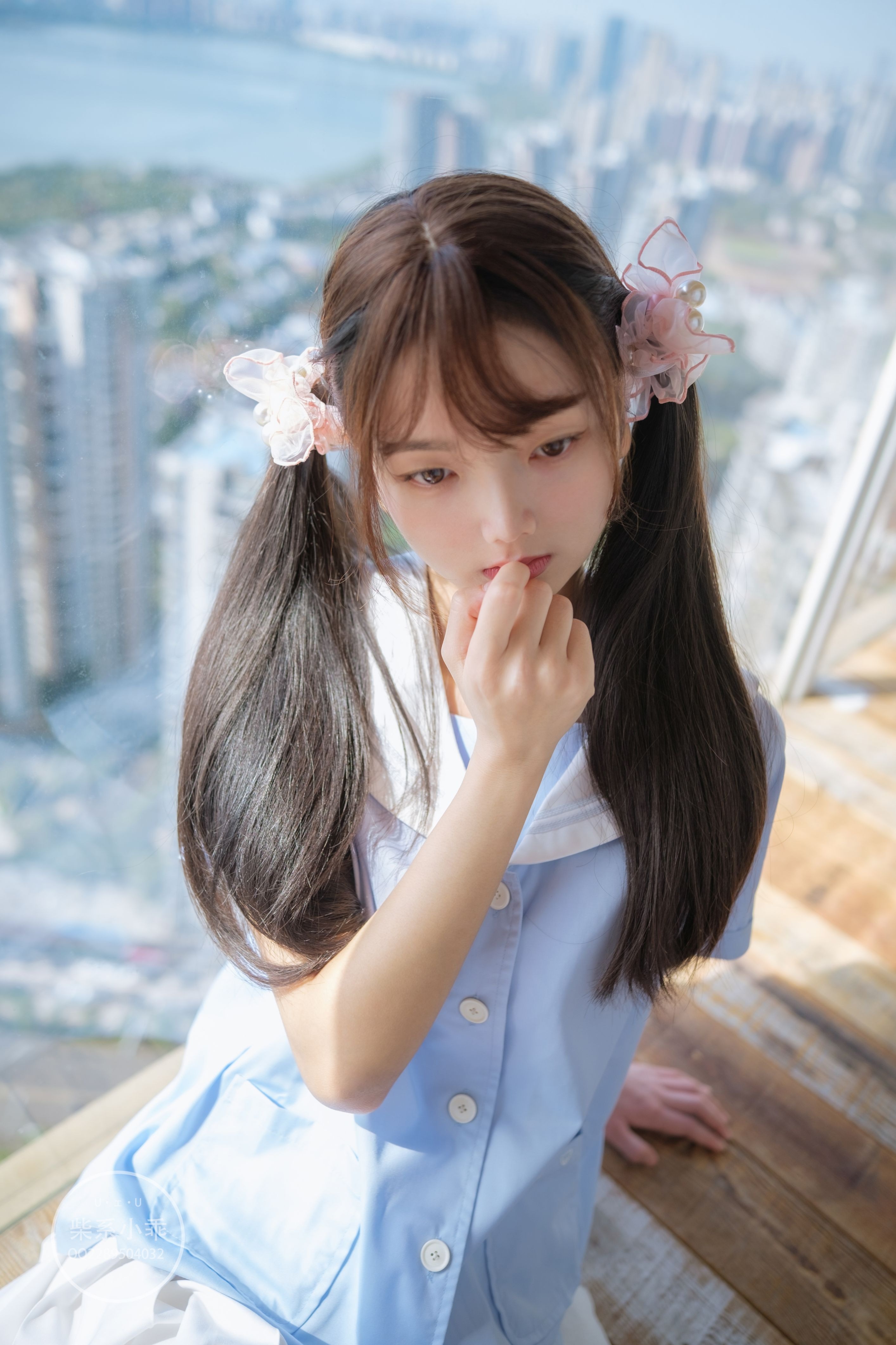 [稚乖画册] 赤西夜夜   晴空01 白丝双马尾Jk [79P] - 写真摄影作品第4张照片，27bcdb2fd759b0bfee362