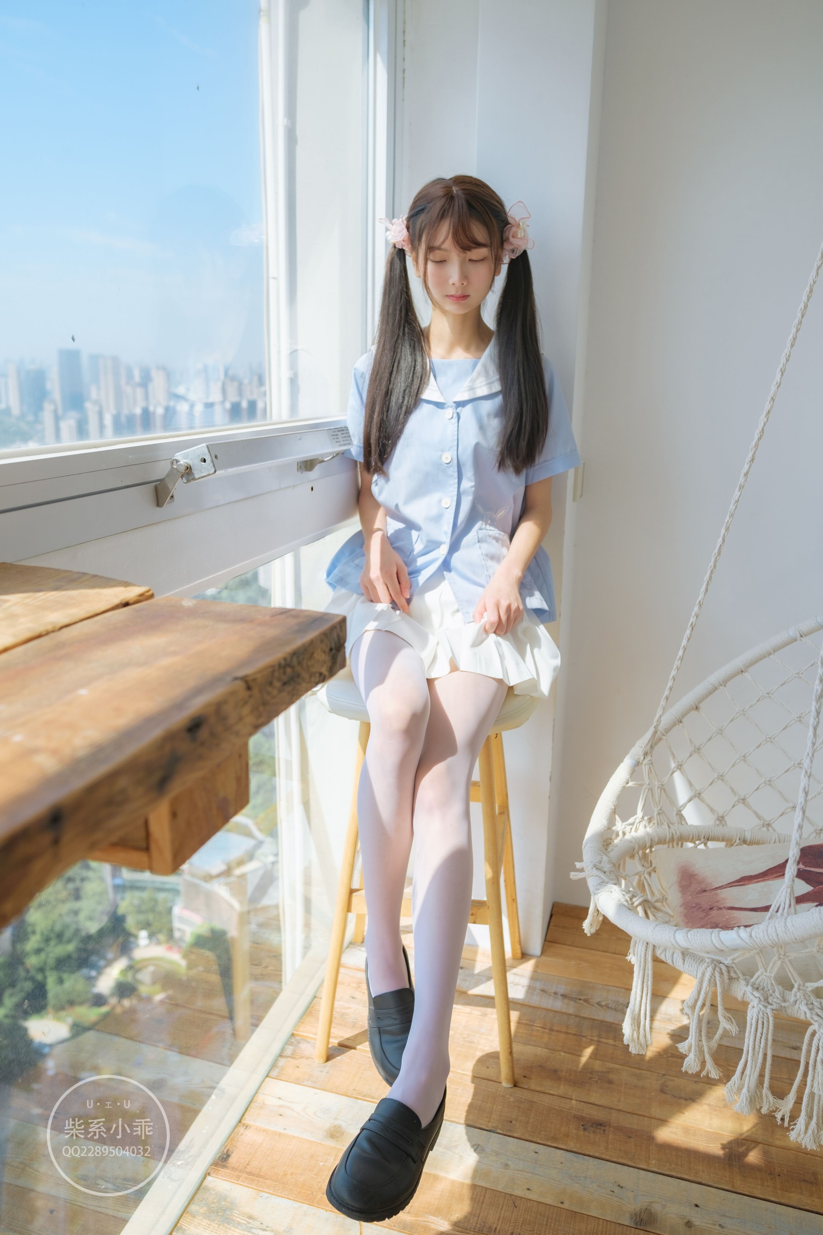 [稚乖画册] 赤西夜夜   晴空01 白丝双马尾Jk [79P] - 写真摄影作品第72张照片，6757fd9a8343e1b60df2e