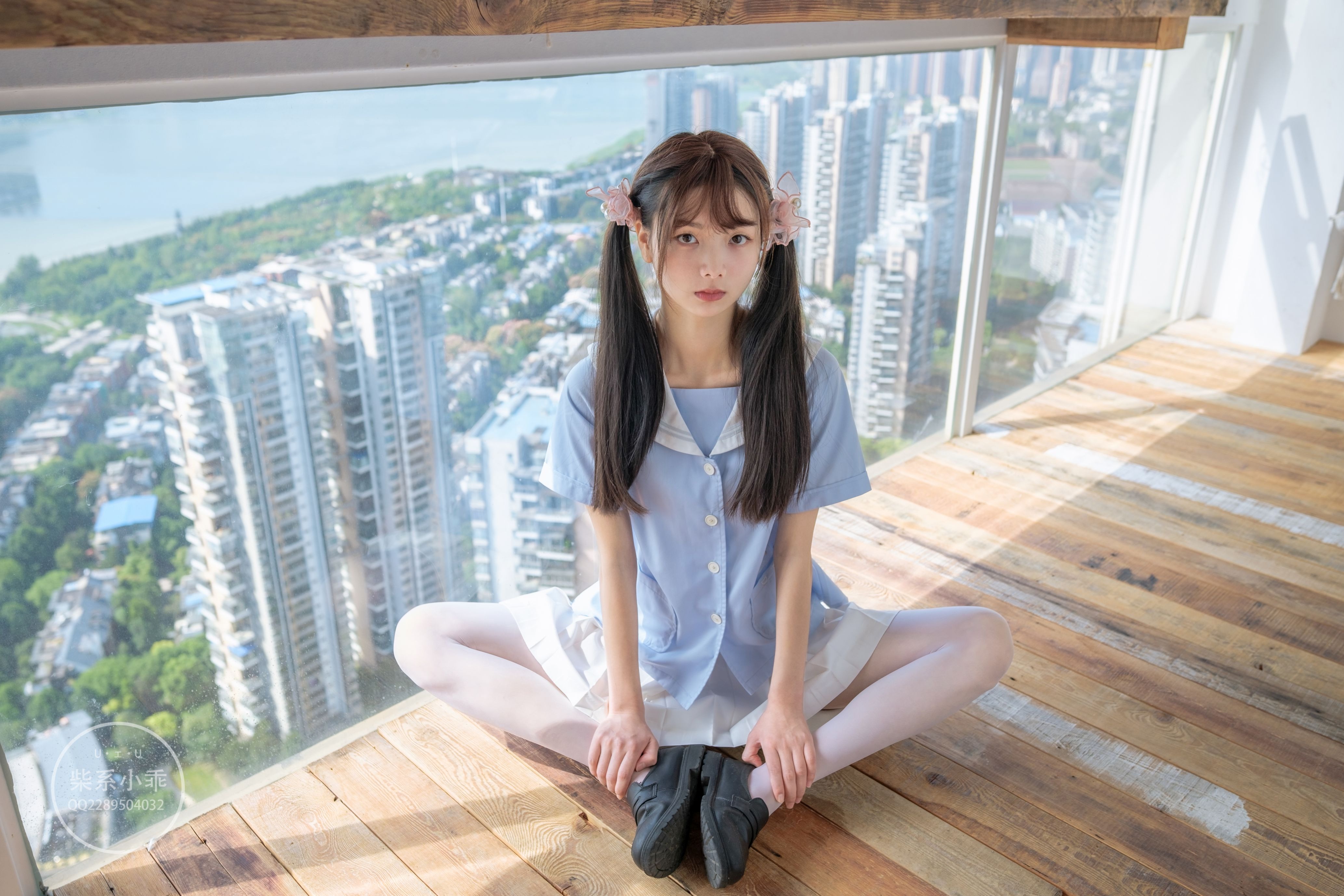 [稚乖画册] 赤西夜夜   晴空01 白丝双马尾Jk [79P] - 写真摄影作品第52张照片，784dd276786a85f5e9aa5