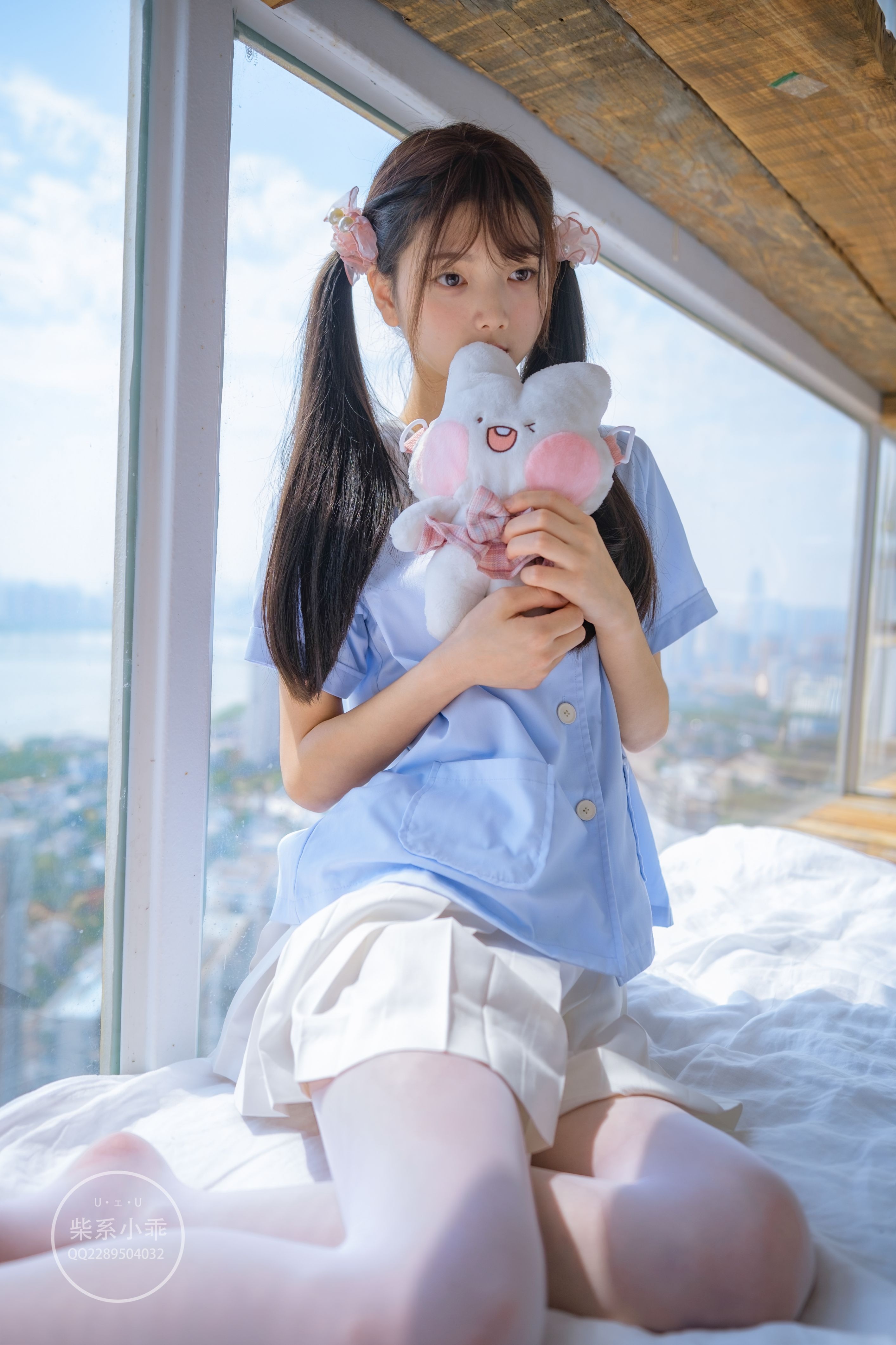[稚乖画册] 赤西夜夜   晴空01 白丝双马尾Jk [79P] - 写真摄影作品第8张照片，78bc44f2a9c4caecd91c8