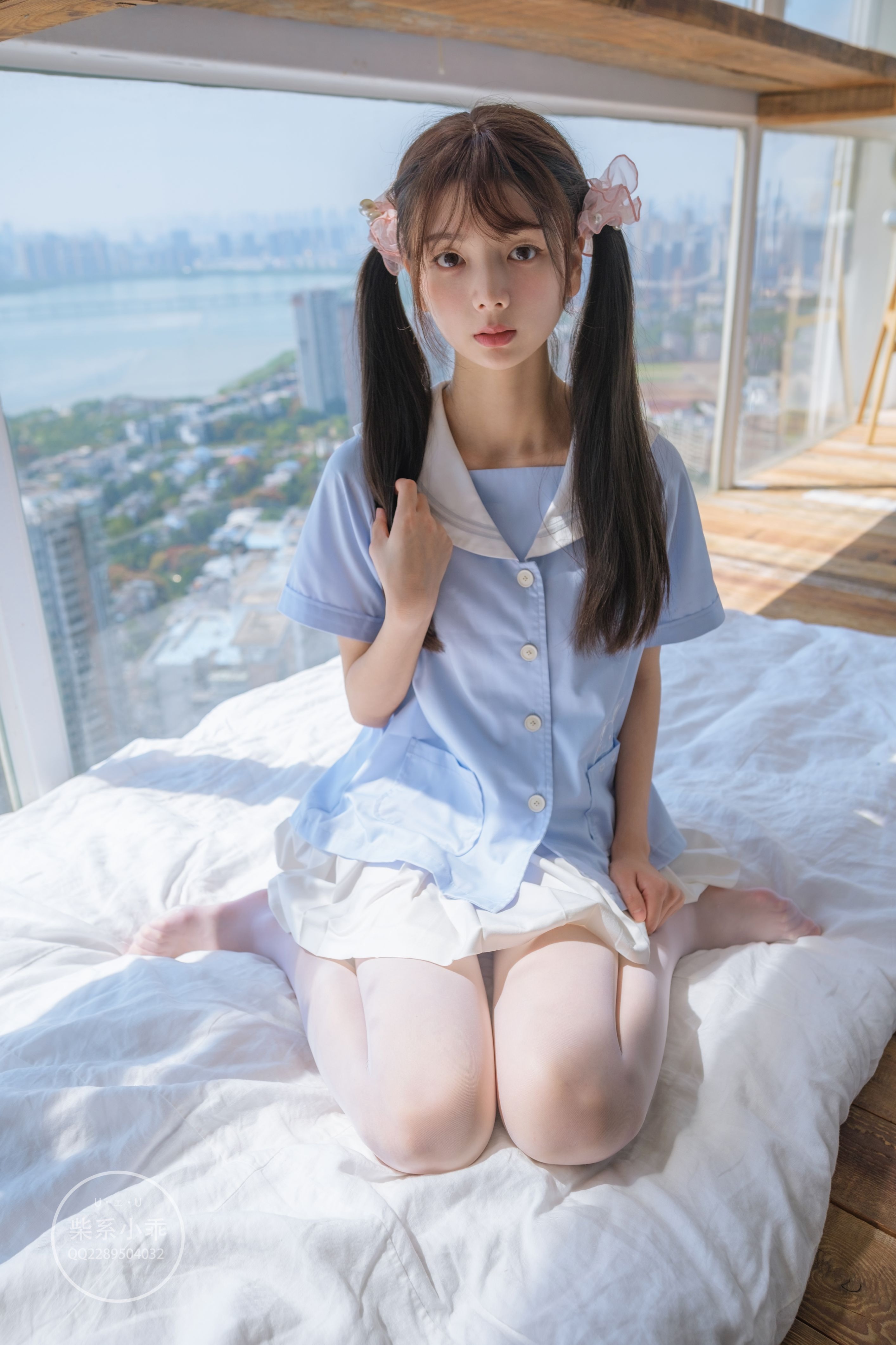 [稚乖画册] 赤西夜夜   晴空01 白丝双马尾Jk [79P] - 写真摄影作品第27张照片，a1c196c20635a981142f7