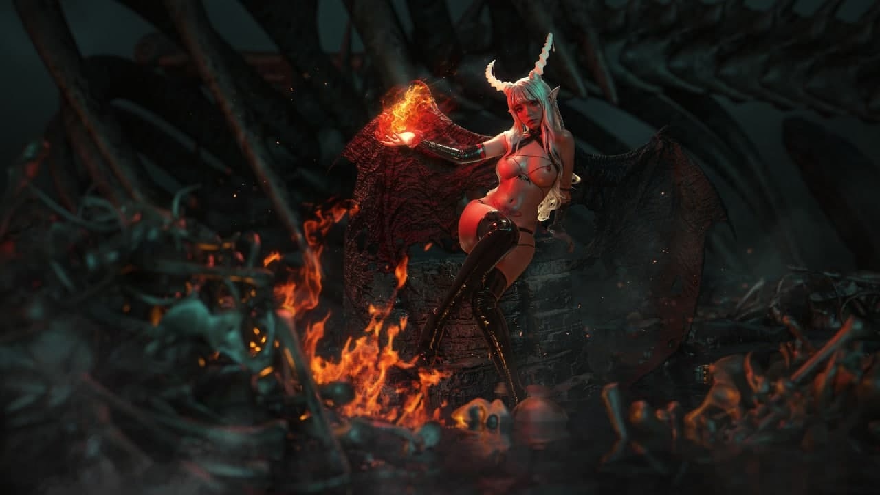 爆机少女喵小吉 - 永恒魅魔 - 写真摄影作品第13张照片，ceb3e581fa160e1d7cb69