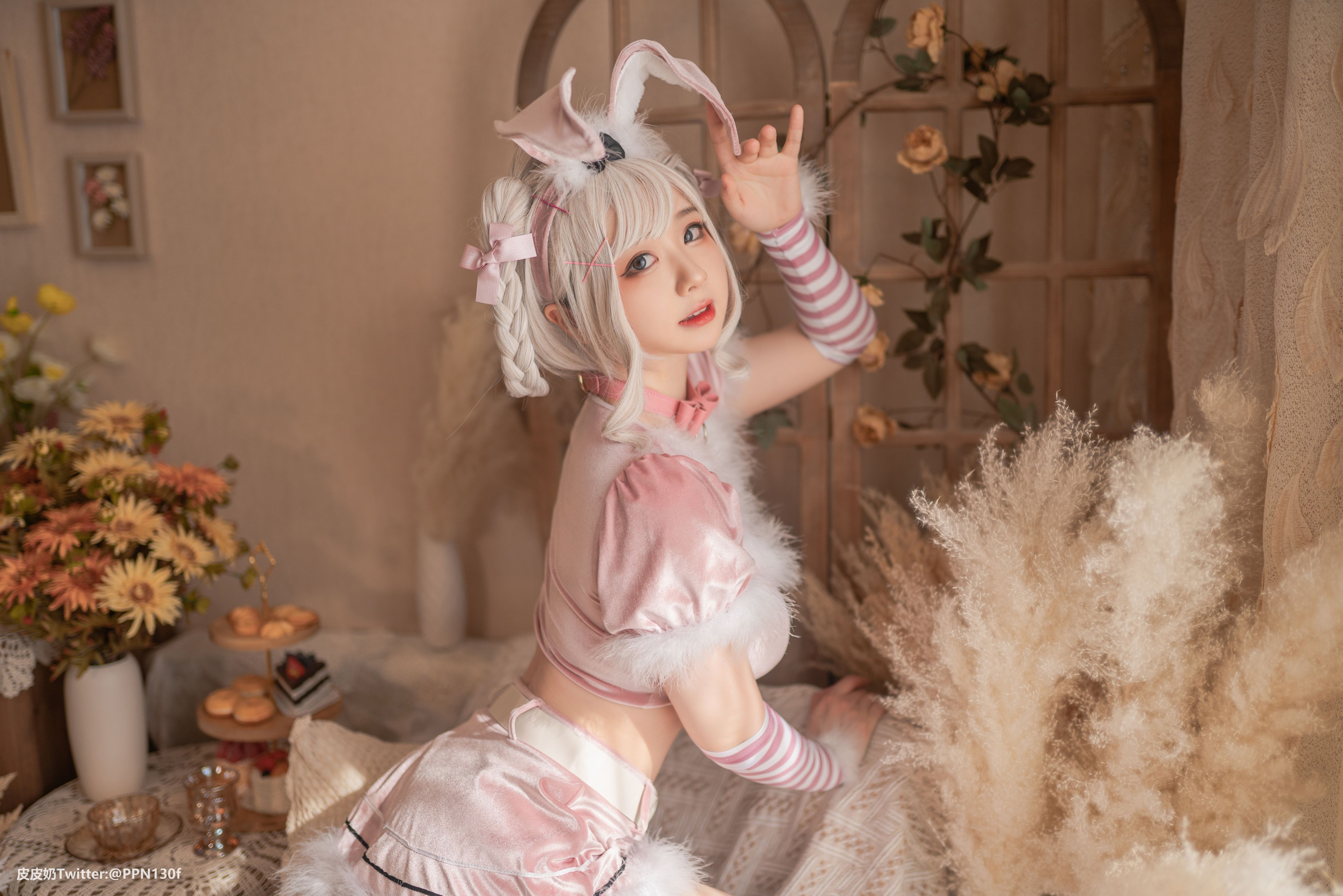 皮皮奶可可爱了啦 - Vol.27 粉色兔兔 - 写真摄影作品第4张照片，f033a00bd15524673b44f