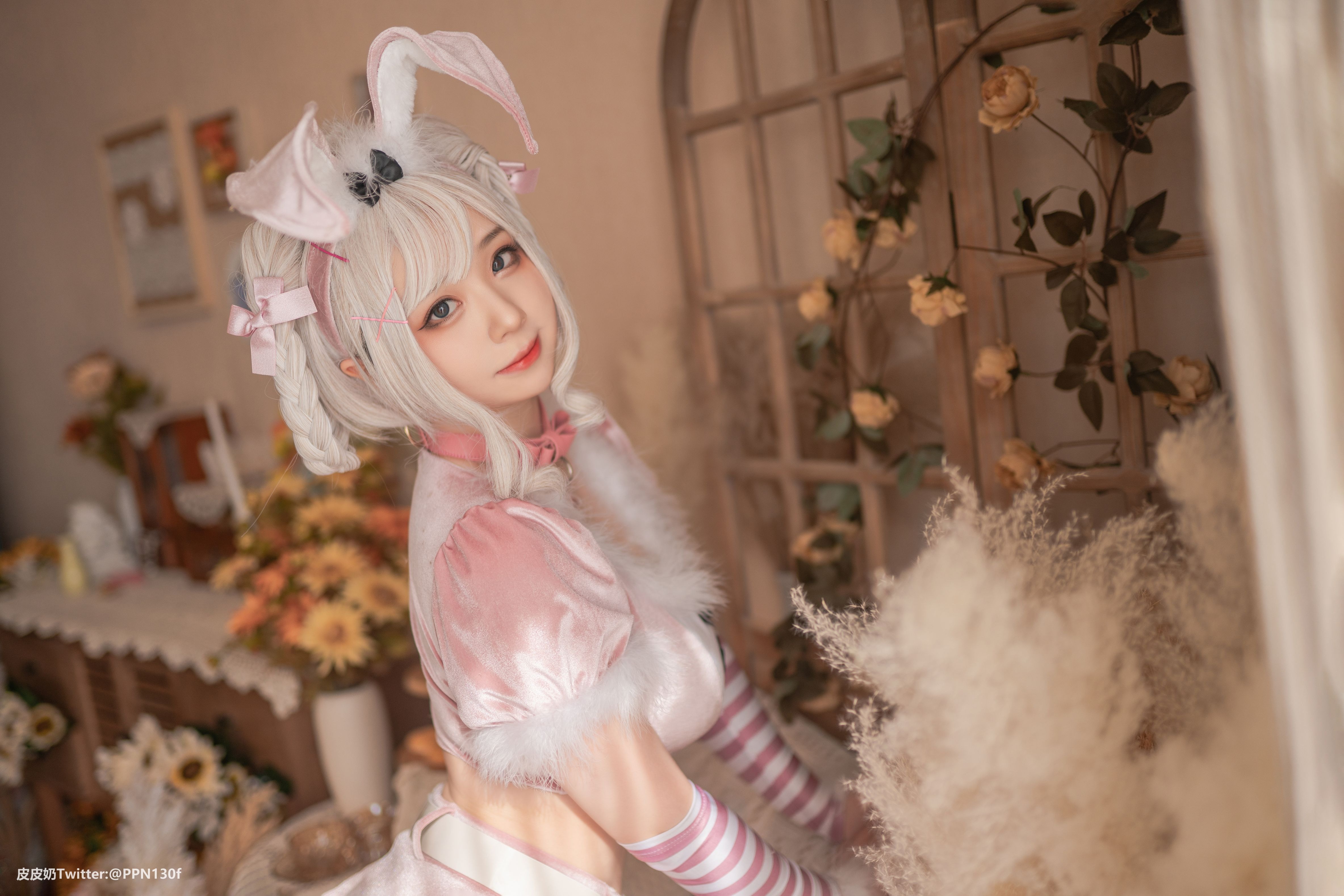 皮皮奶可可爱了啦 - Vol.27 粉色兔兔 - 写真摄影作品第2张照片，fd7aae1c8050b2ca9e0f0