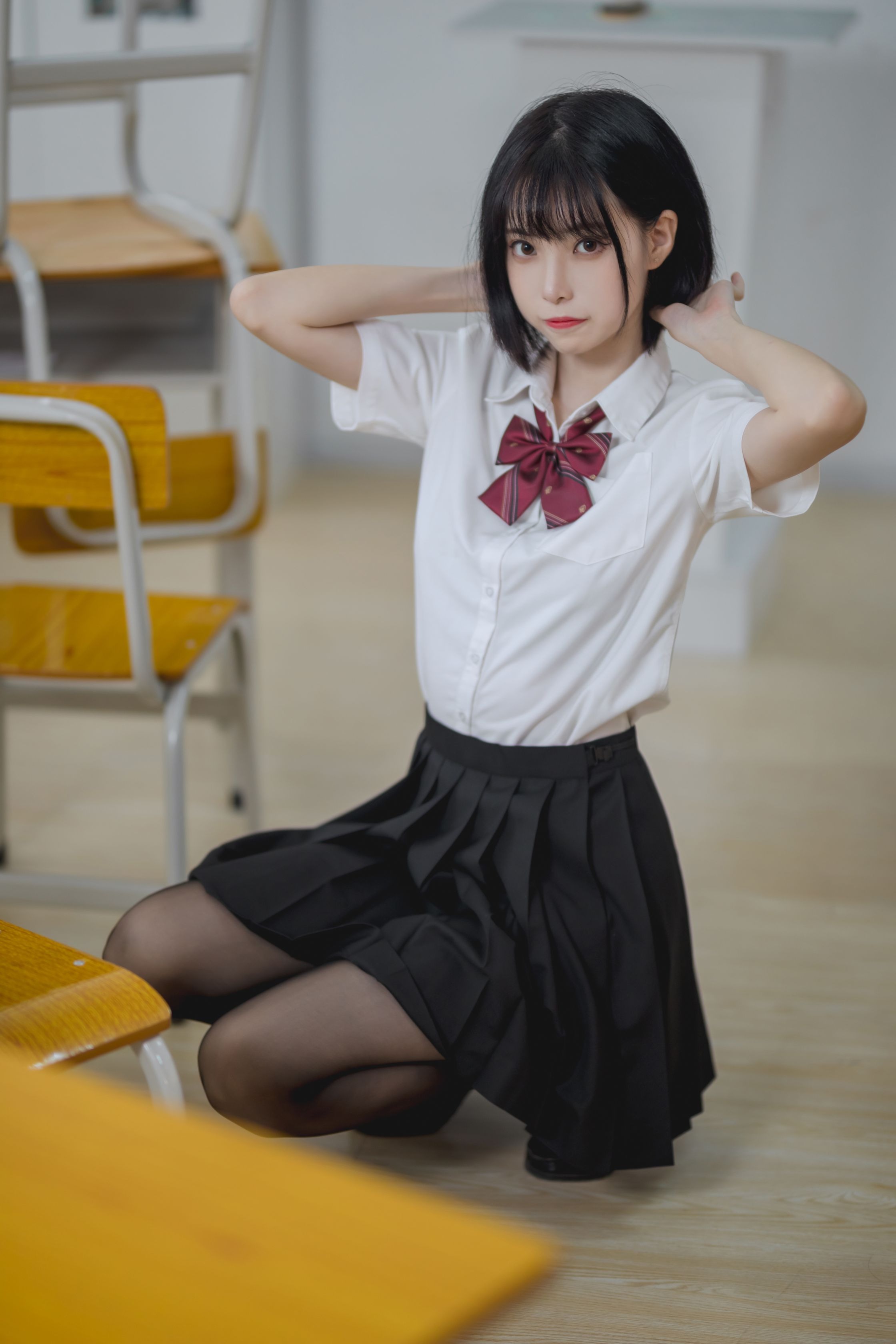 许岚 - 教室jk黑丝 - 写真摄影作品第13张照片，a6fc7292b336a78adf7ad