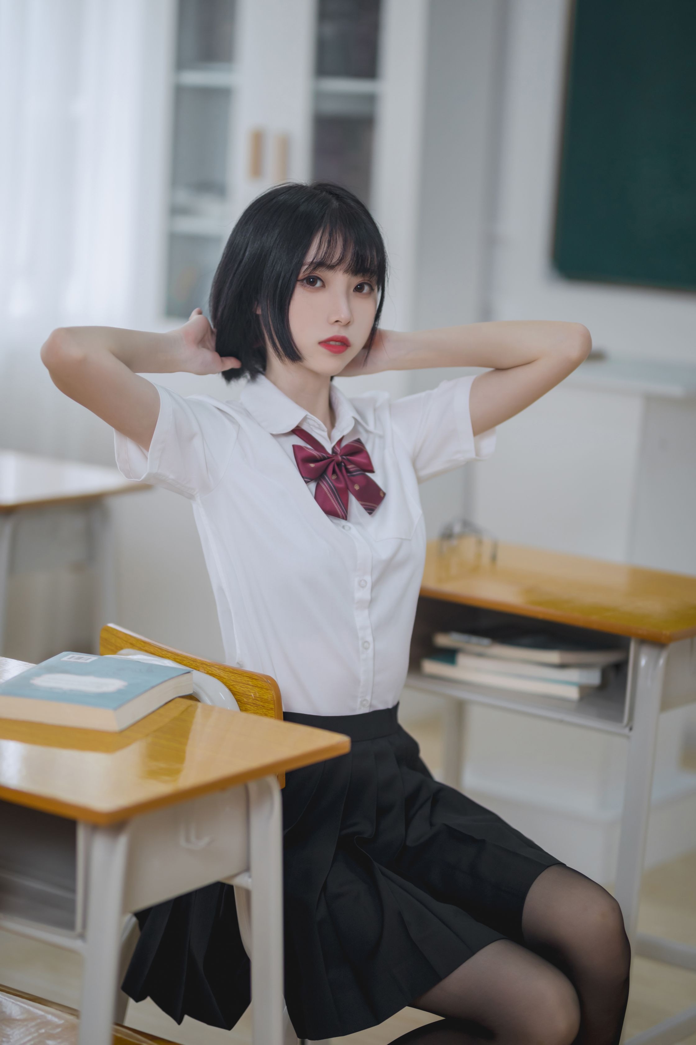 许岚 - 教室jk黑丝 - 写真摄影作品第7张照片，b7946ae44457ece27ca44